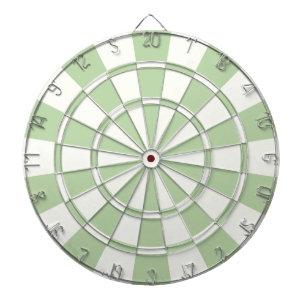 Cible De Fléchettes Vert Sage Et Blanc