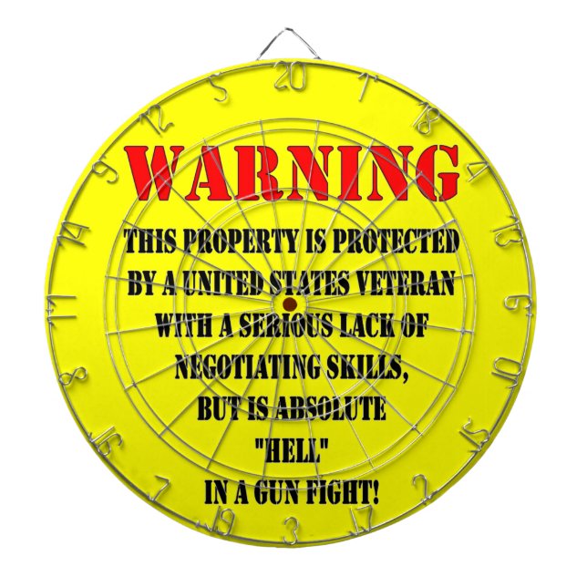 CIBLE DE FLÉCHETTES VÉTÉRAN DES ÉTATS-UNIS (Devant)