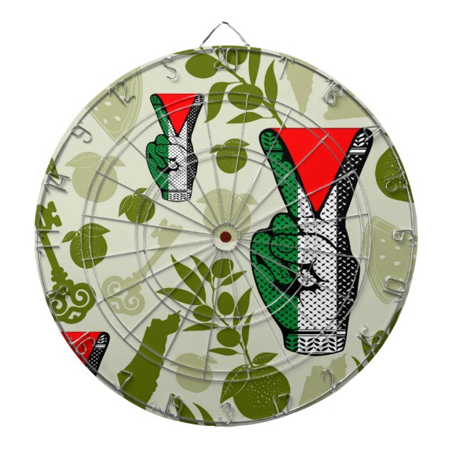 Cible De Fléchettes Victory Sign Hand Resistance Red Triangle Symbol (Devant)