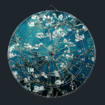 Cible De Fléchettes Vincent Van Gogh Almond Blossoms Dark Turquoise<br><div class="desc">Artiste : Vincent Van Gogh Titre : Les fleurs d'amandes ont modifié la couleur</div>