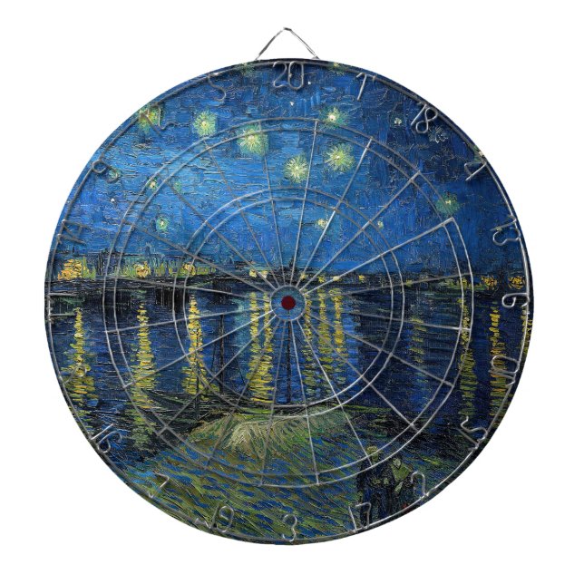 Cible De Fléchettes Vincent van Gogh - Nuit étoilée sur le Rhône (Devant)