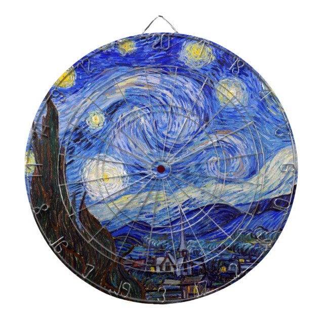 Cible De Fléchettes Vincent Willem van Gogh , “ Starry Night ” (Devant)