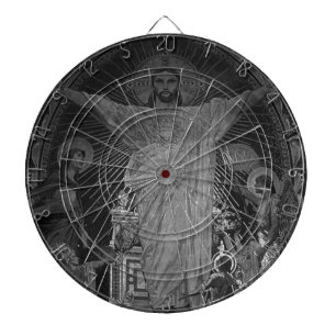 Cible De Fléchettes Vintage Paris Mosaïque principale Sacré Coeur jésu