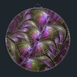 Cible De Fléchettes Violet Abstrait violet violet kaki fractal<br><div class="desc">Art fractal psychédélique unique,  abstrait moderne et brillant avec des tons violet,  violet et kaki. Design lumineux pour votre tableau de bord inhabituel décoratif et plus encore.</div>