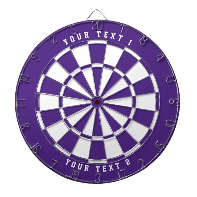 Cible De Fléchettes Violet et blanc | Police de sport à grande étendue (Devant)