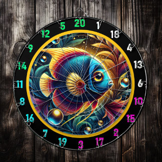Cible De Fléchettes Vivid Aquarium Betta Dartboard Decor