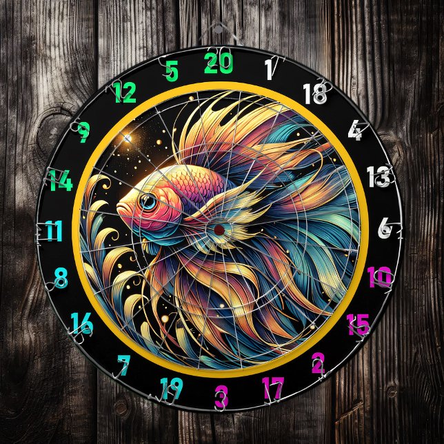 Cible De Fléchettes Vivid Betta Fish Dartboard Charme (Créateur téléchargé)