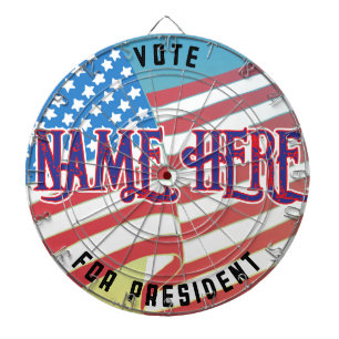 Cible De Fléchettes Vote personnalisé pour le président Drapeau améric