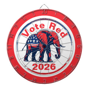 Cible De Fléchettes Vote Red 2026