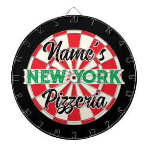 Cible De Fléchettes Votre nom NEW YORK Pizzeria Style Vintage Fierté d