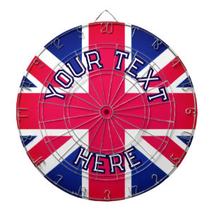 Cible De Fléchettes VOTRE TEXTE PERSONNALISÉ Drapeau britannique class