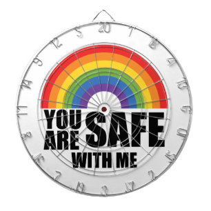 Cible De Fléchettes Vous êtes en sécurité avec moi Fierté LGBTQ arc-en