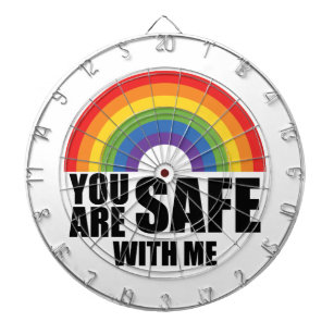 Cible De Fléchettes Vous Êtes En Sécurité Avec Moi LGBTQ Rainbow Pride