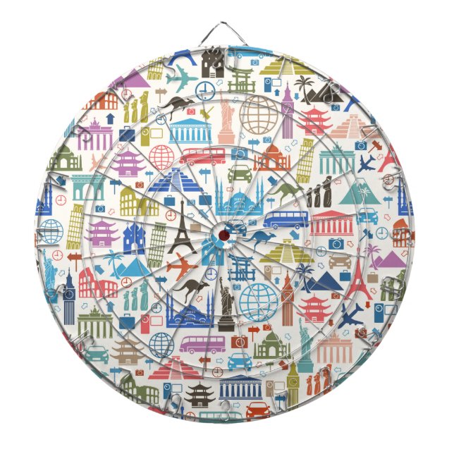 Cible De Fléchettes voyage mondial (Devant)