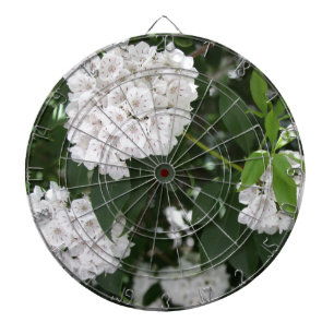 Cible De Fléchettes White Mountain Laurel Star Fleurs en forme
