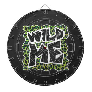 Cible De Fléchettes Wild Me Leopard Design noir et vert