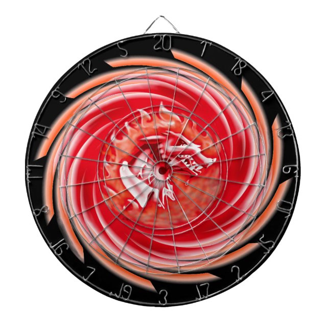 Cible De Fléchettes Wild Wolf Whirling black darboard (Devant)