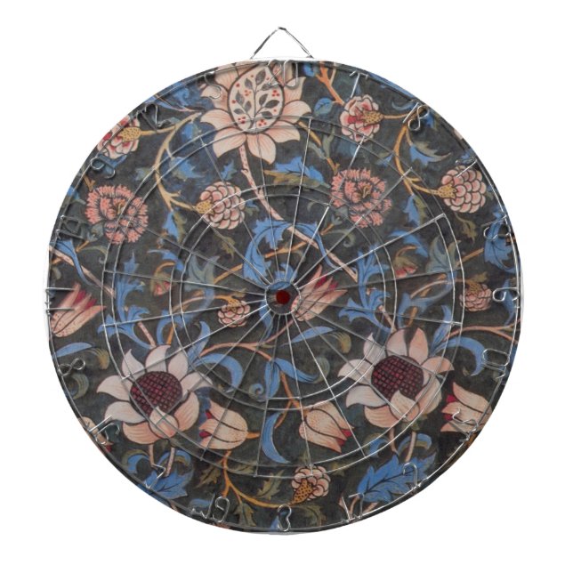 Cible De Fléchettes William Morris Evenlode Textile Floral Art (Devant)