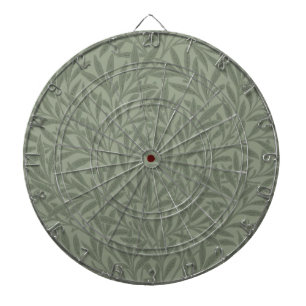 Cible De Fléchettes William Morris Motif Saule Antique Vert Sauge