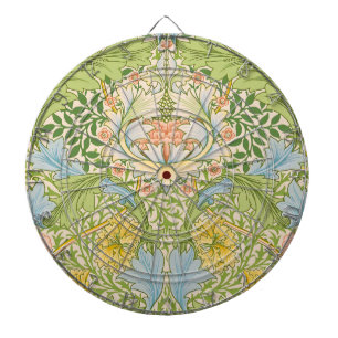 Cible De Fléchettes Wm Morris Myrtle Floral Art Nouveau Pastel