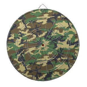 Cible De Fléchettes Woodlands Camouflage Outdoorsman Cadeau 