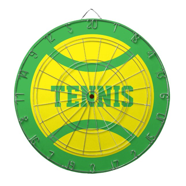 Cible De Fléchettes Yellow tennis ball dartboard game (Devant)