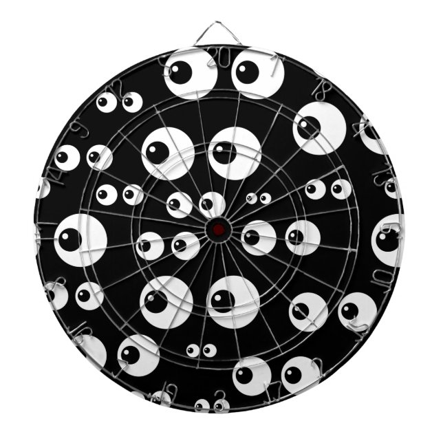 Cible De Fléchettes yeux blancs noirs (Devant)