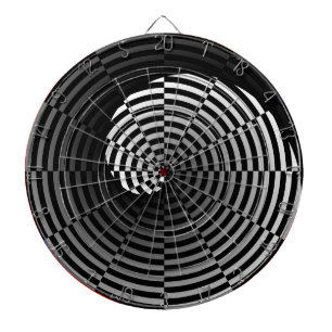 Cible De Fléchettes Yin Yang numérique damier par Kenneth Yoncich