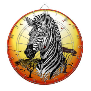 Cible De Fléchettes Zebra African Savanna Wild Animal