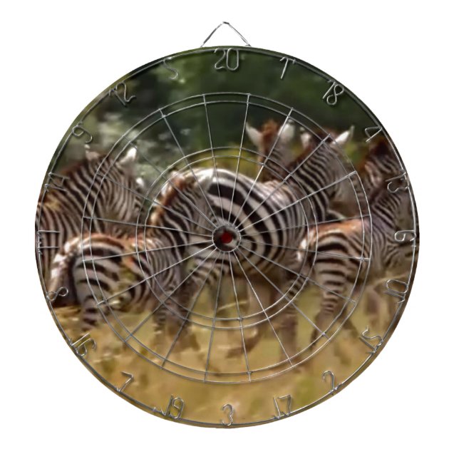 Cible De Fléchettes Zèbres en mouvement : Un voyage de mille milles (Devant)