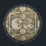 Cible multicible de carte vintage<br><div class="desc">Une cible multicible unique d'amusement s'est concentrée sur une carte vintage pour les jeux traditionnels, neufs de vos propres, ou comme morceau audacieux d'art de support-. Comporte une carte de Vieux Monde entourée par des personnes et des nobles. Entièrement personnalisable si désiré ajouter des noms, des images, et plus. Appréciez...</div>
