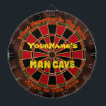 Cible nommée personnalisée de caverne d'homme<br><div class="desc">Un essentiel dans n'importe quelle caverne ou gameroom d'homme est un panneau de dard réglementaire… et celui-ci peut être personnalisé avec votre nom ! Ajoutez un nom dans la moitié supérieure ou enlevez-juste le. Si vous voudriez que nous ajoutent le message de nom (pour aucune charge) juste nous par Zazzle....</div>