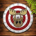 Cible rouge orignal drôle Bull's Eye Moose<br><div class="desc">Fun tableau de bord personnalisé pour votre chambre familiale ou salle de jeux!</div>
