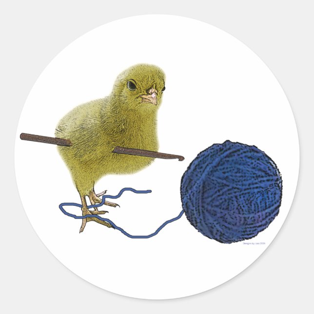 Cick qui crochet autocollant rond (Devant)