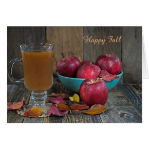 cidre aux pommes chaudes et pommes rouges