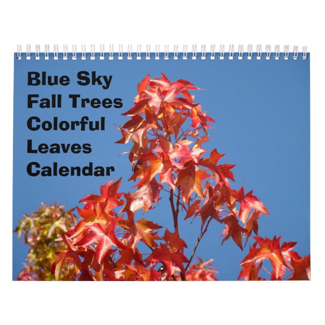 Ciel Bleu Arbres d'Automne Calendrier Feuilles Col (Protection)