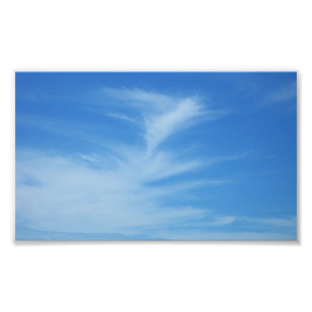 Ciel bleu avec nuages blancs Abstrait Nature Photo (Devant)
