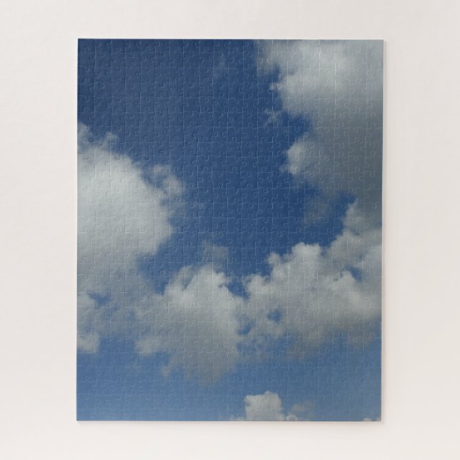 Ciel bleu avec nuages blancs Puzzle (Vertical)