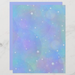 Ciel bleu clair avec étoiles et nuages