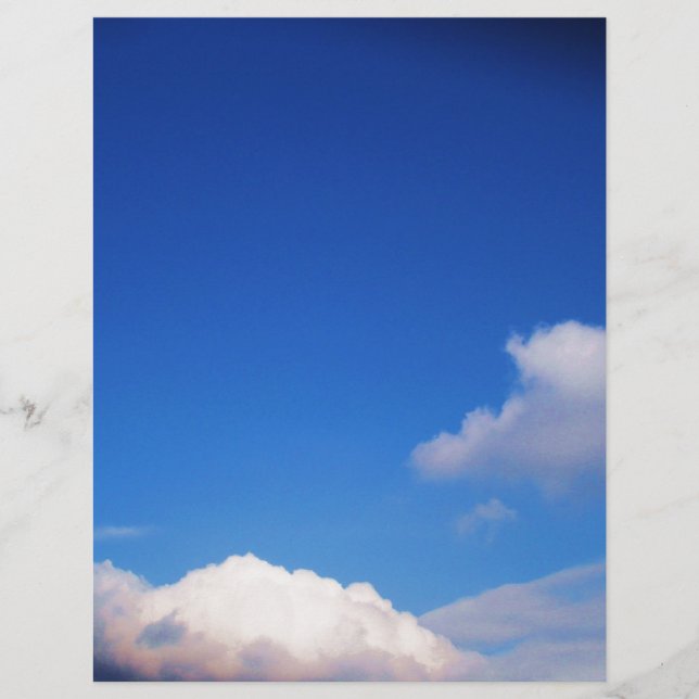 Ciel bleu clair et nuages blancs (Devant)