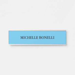 Ciel bleu minimaliste Plaque lisible Moderne
