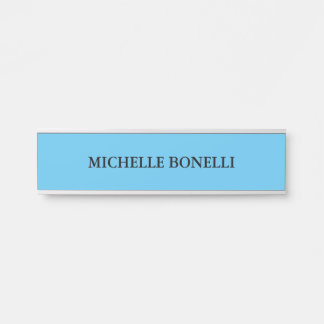 Ciel bleu minimaliste Plaque lisible Moderne