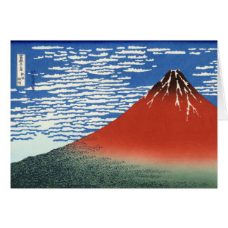 Ciel clair du vent du sud, Fuji rouge, Katsushika 