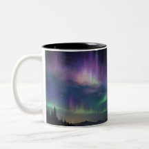 Ciel coloré aurores boréales Café Mug