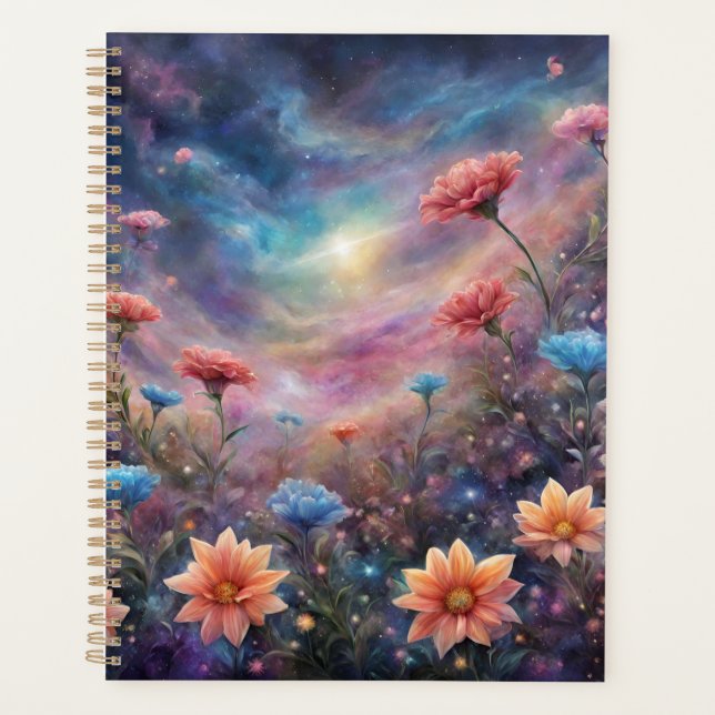 Ciel cosmique avec fleurs d'imaginaire (Devant)
