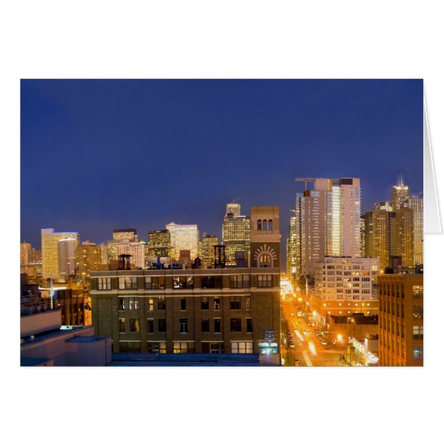 Ciel de Chicago, Illinois, pris depuis West Loop (Devant horizontal)
