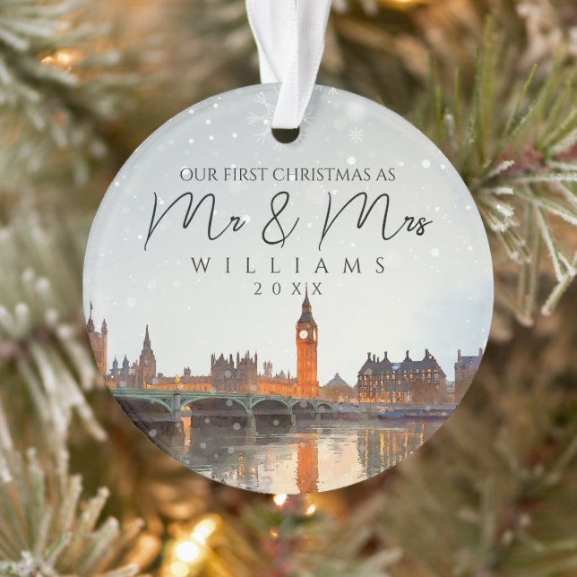Ciel de Londres Premier Noël en tant que M. et Mme (Arbre)