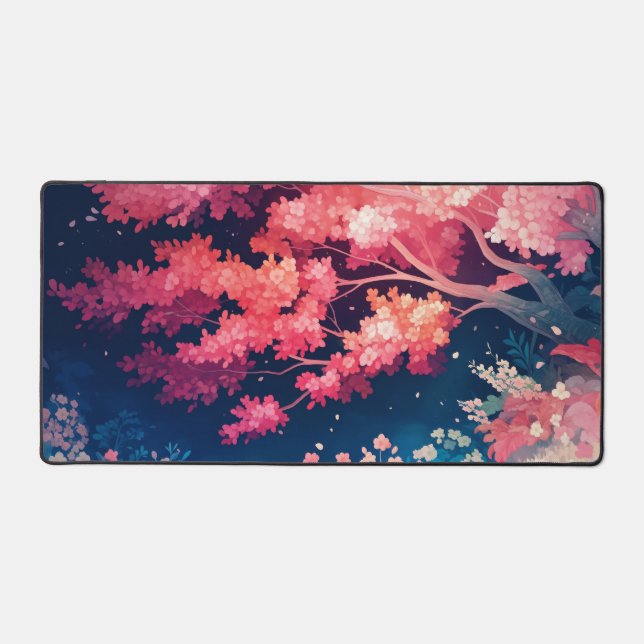 Ciel de minuit aux fleurs de cerisier dramatiques  (Recto)