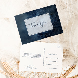 Ciel de nuit céleste avec carte postale Merci de c