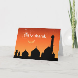 Ciel de soirée d'Eid - carte de voeux